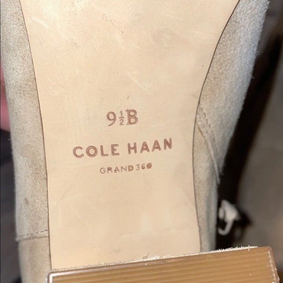 Cole Haan Beige Suede Ankle Boots NWT Sz 9.5 - Picture 10 of 10
